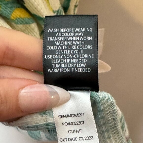 Torrid Textured Knit Surplice Puff Sleeve Babydoll Top Green Tropical Womens 5X - Picture 12 of 15